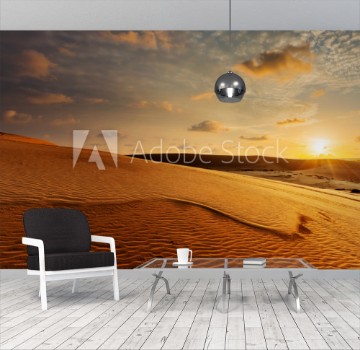 Picture of White sand dunes on sunrise Mui Ne Vietnam